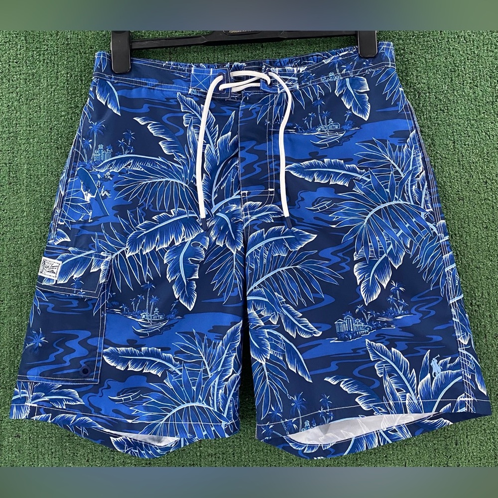 Polo Ralph Lauren Kailua Tropical Print Board Shorts Men’s Size Medium - Picture 1 of 9